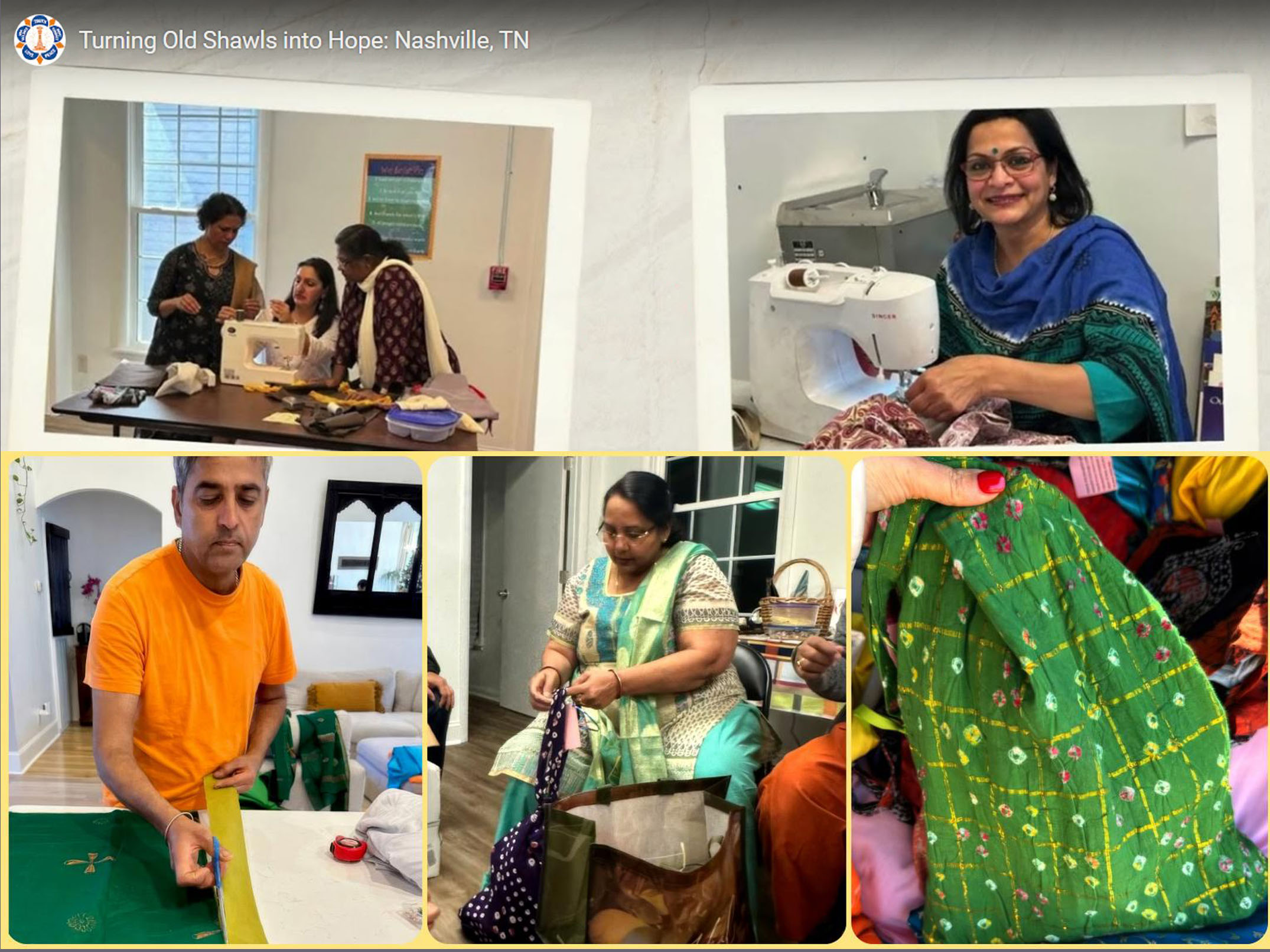 Region 4 (Midwestern states) SSSION presented a project from Nashville, Tennessee, where shopping bags are sewn from old scarves.