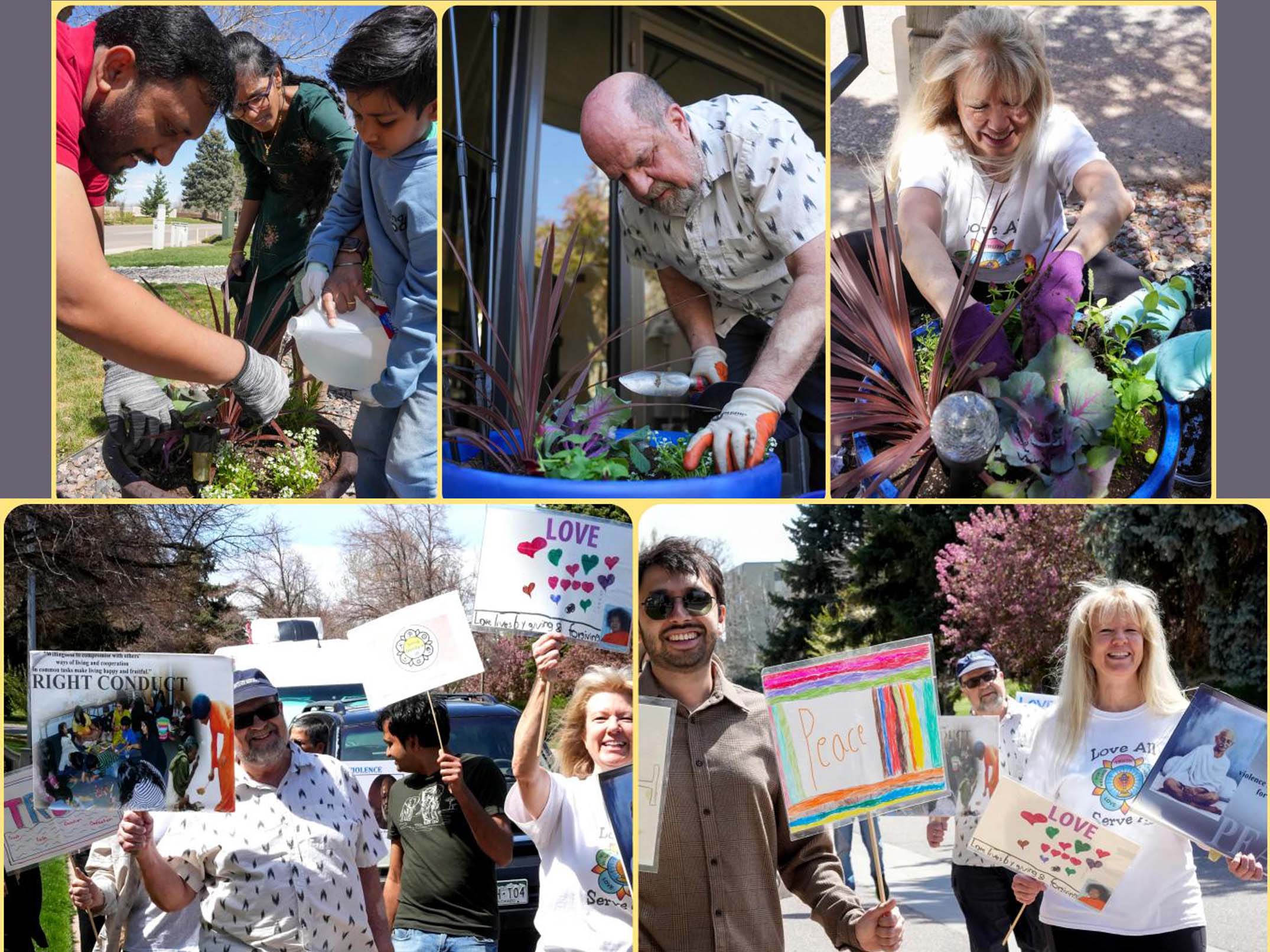 Region 9 (Southwestern states) SSSIO - planting ornamental plants at a senior center in Denver, Colorado and organized Walk for Values