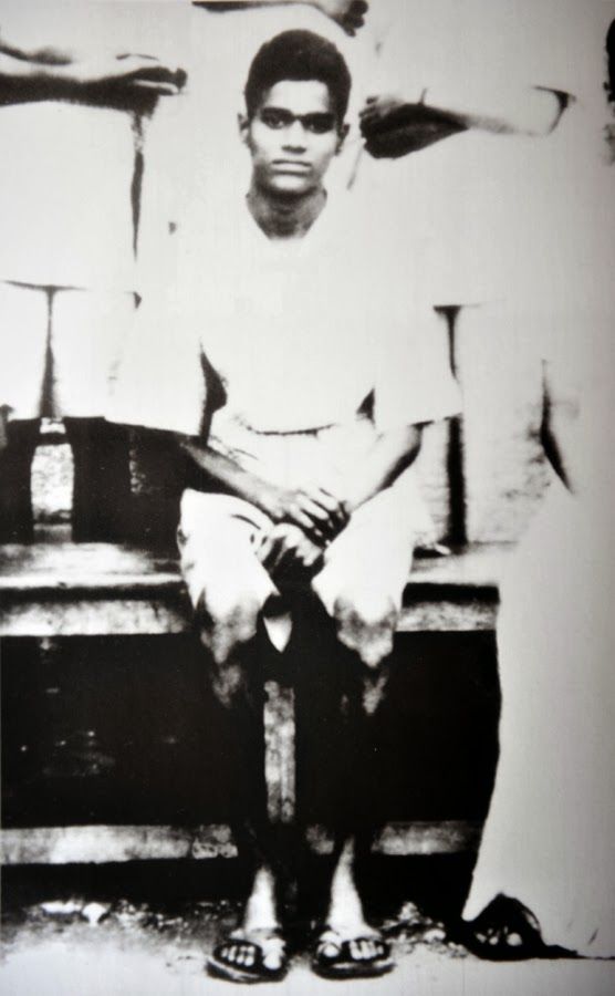 Raju a student at Karibasavaswami District Board School, Uravakonda